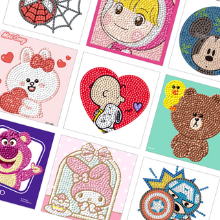 보석십자수 어린이 스티커 세트 10x11cm DIY 비즈 키트, 04.미니 마우스, 1개