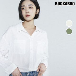 [국내매장 정품] 버커루 여성 레이온 루즈핏 베이직 긴팔 셔츠 B235SH540P 566211