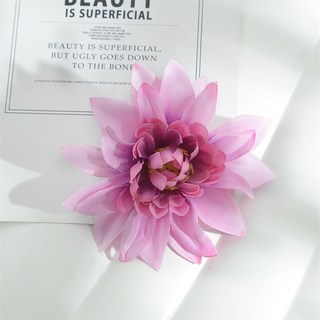 嗨購 9釐米春色大麗菊花朵 仿真菊花頭 DIY胸花 帽子 婚禮裝飾 批發假花, 紫紅色, 1個