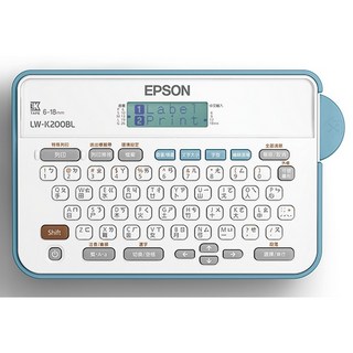 Epson 愛普生 LW-K200BL 海洋風輕巧經典標籤機 圖章機 標籤印字機 (另售標籤帶), LW-K200BL 標籤機