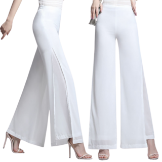 댄스복 바지 여성용 시폰 긴바지 하이웨이스트 스퀘어 댄스 팬츠 뉴타임즈 F037O988