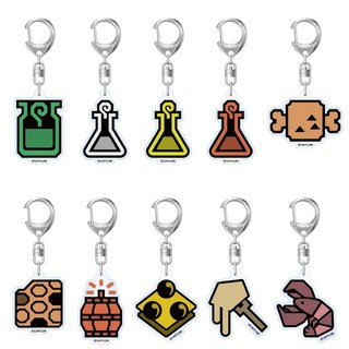 CAPCOM 卡普空 魔物獵人 荒野 MH WILDS 道具圖示壓克力鑰匙圈 10入組 魔物 鑰匙圈 吊飾 Q哥, 1個, 道具圖示壓克力鑰匙圈 (BOX-10入)