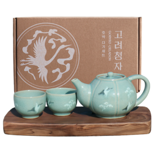 전통 수제작 온코브 이천 도자명장 호박 다기세트 찻잔 포함, 1개