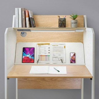디자인블레스 1인 프리미엄 집중력 가정용 독서실책상, 화이트