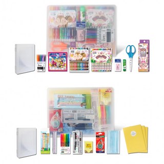 8종 신학기 특가판매 유치원 초등학생 중고등학생 문구 준비물세트, 1개, 중고등학교 문구세트