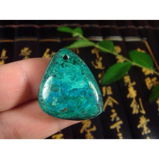 臻品閣 天然A貨鳳凰松矽孔雀石隨形玉墬 TW046, 1個