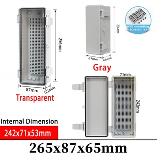 야외용 IP66 ABS 스틱 방수 POWER LOGIC 분배함 전기 기기 프로젝트용, 01 GRAY COVER, 03 256X8색상X65