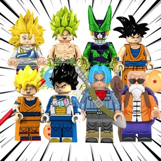 드래곤볼/드래곤볼슈퍼/드래곤볼Z 호환블럭 브릭미니피규어 캐릭터 8종 시리즈 VER.04 취미/수집/장식/컬렉션용 커스텀 블록피겨, 1개, 0409. 드래곤볼 8종 세트 VER.4(로켓)
