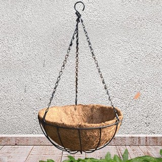 행잉 화분 코코넛 걸이 바구니 베란다 인테리어 철제 공중 식물 라탄, 1개