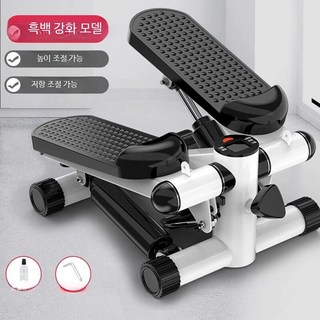 사이드스텝퍼 제자리 좌우 운동 가정용 스템퍼 실내, 1개, 흑백 스텝퍼 카운터+로프+매트