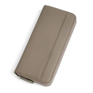 真皮長夾 風琴卡包 牛皮拉鍊錢包