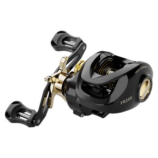 슈퍼인 초경량 메탈 베이트릴 하역력 경보 7.2:1 민물 바다 공용, 골드, 우핸들