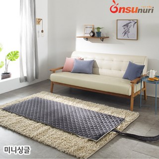 온수누리 초슬림 고주파 3세대 온수매트 무동력 BLDC 세탁 가능 EMF 전파파없는 안심 전기매트 온열 국내용 해외용 싱글 퀸 분리난방, 국내용 다용도 미니 2400M