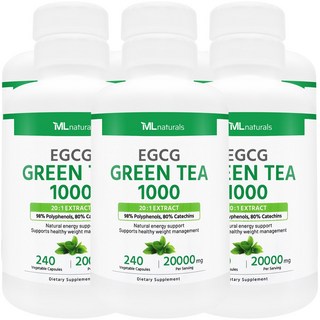 [미국빠른직구] 신제품 마이라이프 내추럴스 EGCG 그린티 1000 (카테킨 80% 폴리페놀 98%), 6개, 240정