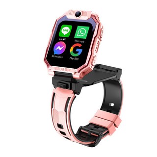 貝比兔兒童智慧手錶 谷歌商店 LINE FB定位 上課禁用, A98S-粉色-震動款 贈原廠充電頭, 粉色 贈充電頭, 2吋, 無線上網
