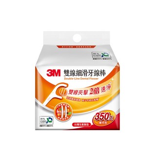 3M DF04 細滑牙線棒-雙線補充包 350支入 雙線牙線 牙線, 350支, 1個