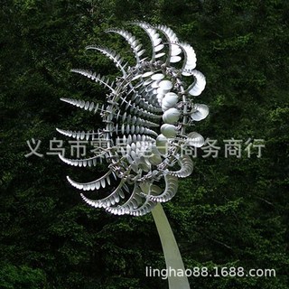 獨特神奇金屬創意風車，療癒系居家裝飾，Unique Magical Metal風動藝術, 31*31  圓款