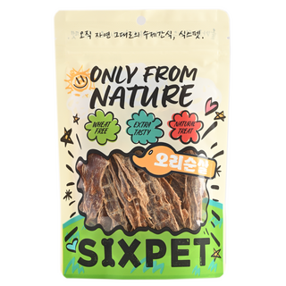 식스펫 국내산 오직 자연재료 30일 강아지 고양이 간식, 60g, 1개, 바삭 오리가슴살