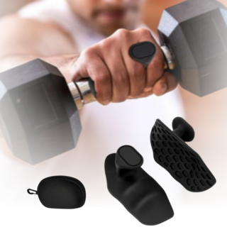 제보라 굳은살방지 미끄럼방지 피트니스 팜가드, 블랙, 1세트