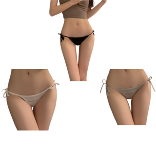 Tavoe 순면 T팬티 로우라이즈 스트랩 섹시 삼각 팬티3매 세트T258-014