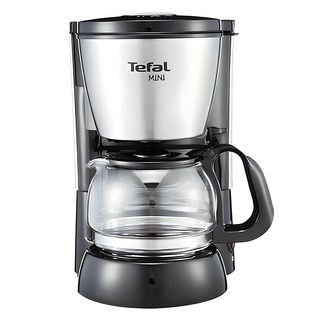 테팔 미니 커피메이커, CM1108, 메탈 + 블랙