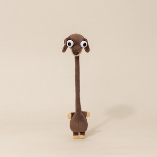 小小鐵蛋 邪惡長脖子毛絨玩偶 搞怪布偶 趣味配飾禮物, 1個, 長脖子-臘腸狗32cm