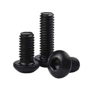 흑색둥근머리렌치볼트 M6X50 1봉 70개 열처리제품 착색도금렌지볼트