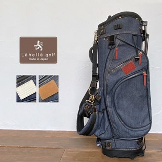 【라헤라 골프 공식 숍】【라쿠텐 1위】데님 캐디 백 스탠드식 맨즈 레이디스 유니섹스 구경 8.5 인치 7 분할, 레드
