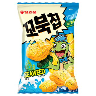 ORION 好麗友 烏龜玉米脆片 海苔味, 80g, 1包