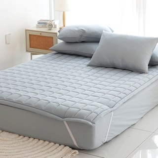 바숨 알러지케어 고정밴드 패밀리 침대 매트리스 이불 패드 슈퍼싱글 퀸 킹 라지킹 슈퍼킹, 스톤