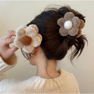 코지웨이브 플라워 털 올림머리 집게핀 2종세트