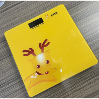 캐릭터 가정용 USB 충전식 LCD LED 디스플레이 체중계 무게 저울 디지털 몸무게 측정 가정용 소형 충전식 체중계 고정밀 인체 저울 스마트 선물 맞춤형 로고, B.USB 충전, E.만화 사슴, 1개
