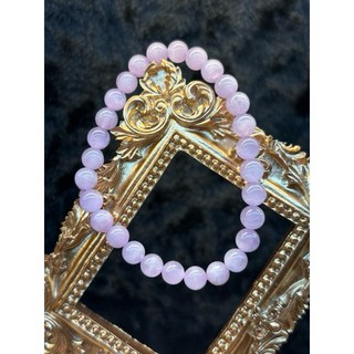 優質紫鋰輝石孔賽石手珠 6.6mm 附鑑定證書