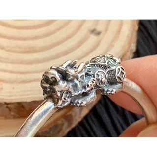 招財貔貅手環 時尚百搭款 純銀足銀999 活圍可調解手鐲, 1個