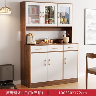 儲物櫃 備餐櫃 廚房櫥櫃 茶水櫃 收納櫃, 【升級款】六門三抽原野橡木