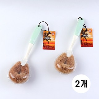 천연야자수 다용도 브러쉬 야채세척 설거지, 2개, 민트