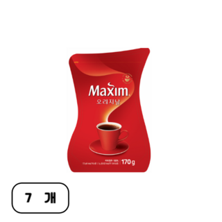 맥심 오리지날 커피 리필용, 170g, 1개입, 7개