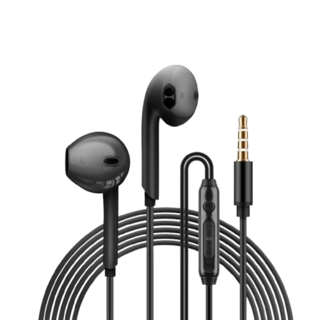 加長型入耳式手機有線耳機 圓孔筆記本適用 2米/3米加長線 帶麥克風高音質耳機, 3米黑色帶麥【3.5mm圓孔】, 034-03