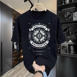 남자 오버핏 프린팅 반팔티 순면 박스티 빅사이즈 M-5XL 7552