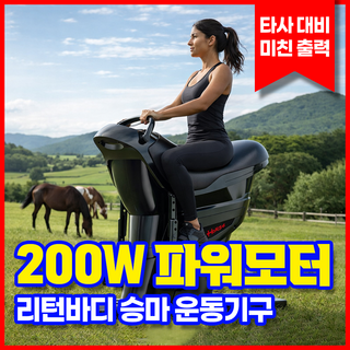 리턴바디 승마운동기구, 블랙, (고급형)