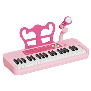 小胡玩具 音樂大師隨行版 音樂電子琴 兒童玩具 (附USB電源線), 1個, 粉紅