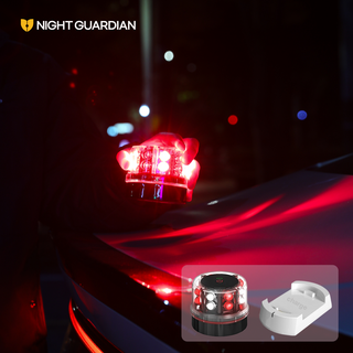 공사현장 LED 삼각대 교통사고 표지판 산업안전 충전기 세트 나이트가디언SH_LED 2구, 적색_백색, 1개