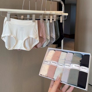 MADNONO山茶花黑科技5A抑菌導濕褲（6件組）中腰柔軟舒適透氣無痕內褲, 新包裝6件/盒,均碼 40-65公斤