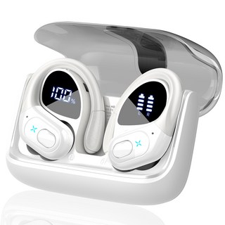 Donerton HD65 블루투스 귀걸이형 이어폰 노이즈 캔슬링 에어팟, 흰색