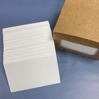 Fion 空白小卡-萊妮紙350磅-名片小卡/文字卡/香水試聞紙/便條卡, 1個, 50張/袋