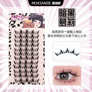 臺灣出貨 全家福爆款混閤假睫毛天山雪蓮芭比兔大容量12排手工網紅多款式, 1個, 愛豆ACE,單盒無工具