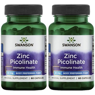 Swanson 斯旺森 吡啶甲酸鋅膠囊 22mg, 60顆, 2罐