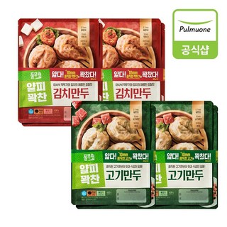 풀무원 [풀무원] 얇은피만두 400g 8개(고기4개+김치4개), 8개