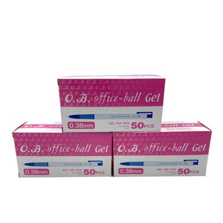 O.B. 王華 0.38mm 中性筆 原子筆 秘書筆 辦公用品 藍 紅 黑 50入 盒裝, 1個