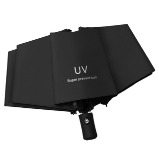 全自動晴雨兩用摺疊傘 (黑膠/抗UV)
